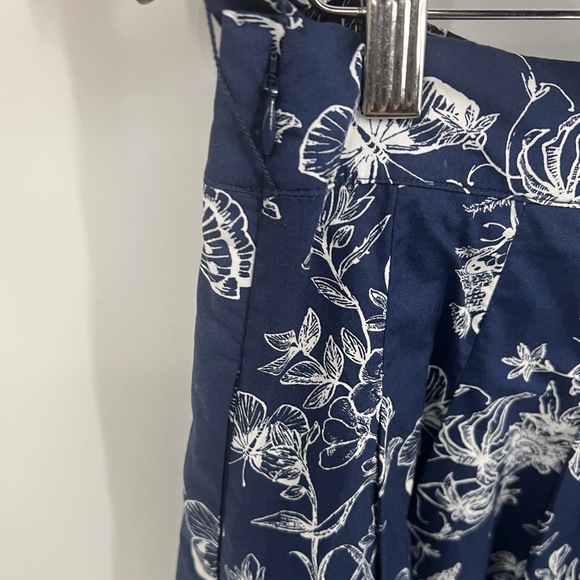 Talbots Piper pleated butterfly print midi skirt - Picture 6 of 9